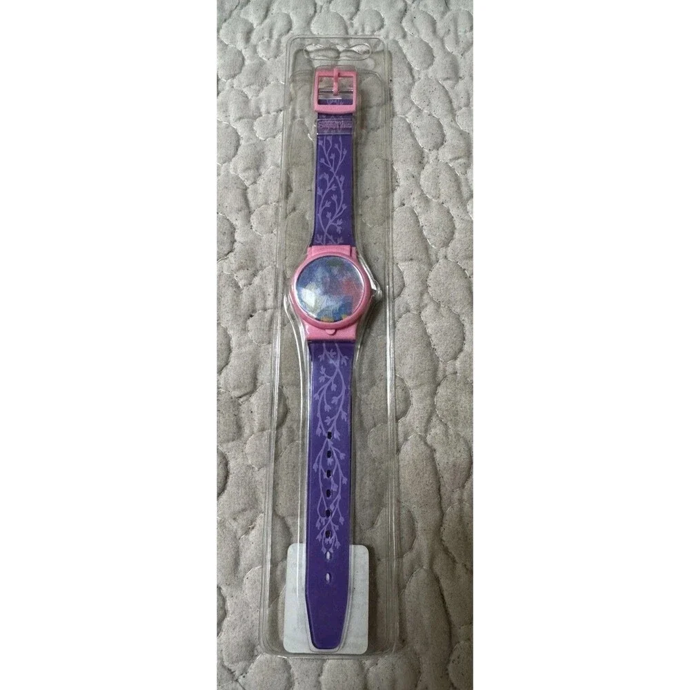 Vintage 1990's Disney Fantasma Digital Watch Sleeping Beauty Holographic NOS
